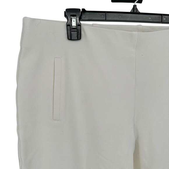 Chicos Size 2.5 Ankle Pants Womens L 14 White Rayon Blend Stretch Comfort Fit - Picture 3 of 8